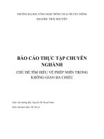 BÁO CÁO THỰC TẬP-CHỦ ĐỀ TÌM HIỂU VỀ PHÉP NHÌN TRONG KHÔNG GIAN BA CHIỀU