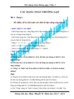 CÁC DẠNG TOÁN THƯỜNG GẶP LỚP 3 CƠ BẢN