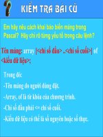 BÀI 9: LÀM VIỆC VỚI DÃY SỐ