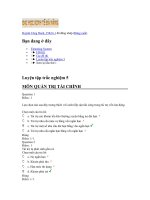 Luyện tập trắc nghiệm quản trị tài chính