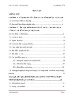 Báo cáo tổng hợp về KẾT QUẢ KINH DOANH VÀ HỌAT ĐỘNG QUẢN TRỊ CỦA CÔNG TY CP NÔNG DƯỢC