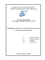 Tiểu luận môn toán học cho khoa học máy tính  Tìm hiểu về cơ sở lý thuyết Logic mờ, ứng dụng Logic mờ trong khai phá dữ liệu