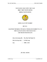 GIẢI PHÁP mở RỘNG tín DỤNG với DOANH NGHIỆP vừa và NHỎ tại martimebank CN thanh xuân