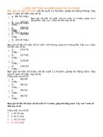 Luyện tập trắc nghiệm quản trị tài chính