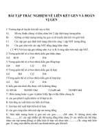 Bài tập trắc nghiệm về liên hết gen và hoán vị gen