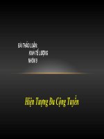 Mô hình được coi là đa cộng tuyến hoàn hảo nếu tồn tại k-1 số thực