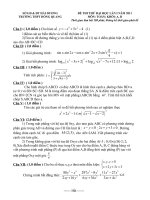 De - Dap an Thi thu HQ - KA, B lan 1