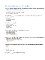 Trắc nghiệm tài chính có đáp án