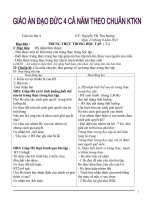 Giáo án Đạo đức Lớp 4 Cả năm Tích hợp Kĩ năng sống Theo Chuẩn
