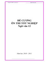 DE CUONG ôn thi tốt nghiệp 2011
