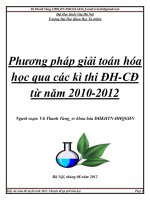 BÁO CÁO THỰC TẬP-Phương pháp giải toán hóa học qua các kì thi ĐH-CĐ 2010 2012