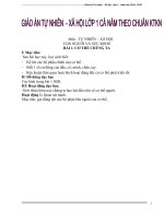 Giáo án Tự nhiên xã hội lớp 1 cả năm_Tích hợp KNS_Bộ 6