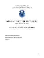 BÁO CÁO THỰC TẬP-Đề tài KHẢO SÁT CÔNG NGHỆ TRẠM BTS