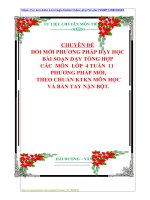 CHUYÊN ĐỀ ĐỔI MỚI PHƯƠNG PHÁP DẠY HỌC  BÀI SOẠN DẠY TỔNG HỢP  CÁC  MÔN  LỚP  4 TUẦN  11   PHƯƠNG PHÁP MỚI,  THEO CHUẨN KTKN MÔN HỌC  VÀ BÀN TAY NẶN BỘT.