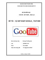 Đề án môn học Vụ sáp nhập google - youtube