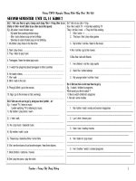 Bài tập Unit 13, 14 ( hay )