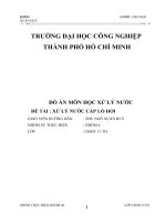 BÁO CÁO THỰC TẬP-ĐỒ ÁN XỬ LÝ NƯỚC-XỬ LÝ NƯỚC CẤP LÒ HƠ