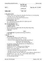 GIÁO ÁN LỚP 1 - TUẦN 15(SÁNG- OANH)