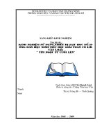 kinh nghiệm sử dụng thiết bị dạy học hướng dẫn học sinh tiểu học giải toán có lời văn loại ,tìm ngược từ cuối lên
