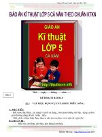 Giáo án Kĩ thuật lớp 5 cả năm_Bộ 5