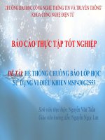 BÁO CÁO THỰC TẬP TỐT NGHIỆP- ĐỀ TÀI HỆ THỐNG CHUÔNG BÁO LỚP HỌC SỬ DỤNG VI ĐIỀU KHIỂN MSP430G2553