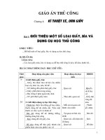 Giáo án Thủ công lớp 1 cả năm_Bộ 8