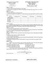 Đề thi và đáp án thi HSG  Sinh Tam Dương VP vòng 2 2011