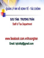BÁO CÁO THỰC TẬP-QUẢN LÝ NN VỀ KINH TẾ - TÀI CHÍNH