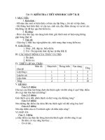 Kiểm tra sinh học lớp 7 giữa học kỳ II