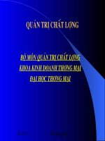 Bài giảng quản trị chất lượng