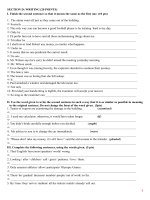 Bài tập viết lại câu tiếng Anh