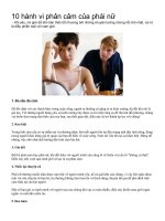 Yến Ninh Giang - 10 Hành vi phản cảm của phái nữ