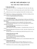 chủ đề thế giới động vật (5 tuần)