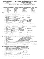 Cac de thi tong hop Tieng Anh