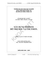 xây dựng và hỗ trợ học và thi toeel