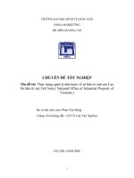 luận văn quản lý nhà nước Thực trạng quản lý nhà nước về sở hữu trí tuệ của Cục Sở hữu trí tuệ Việt Nam