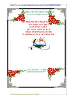 ĐỔI MỚI PHƯƠNG PHÁP DẠY HỌC  BÀI SOẠN DẠY HỌC  MÔN TOÁN  LỚP 4  TỪ  TUẦN 1 ĐẾN TUẦN 3   THEO  PHƯƠNG PHÁP MỚI  VÀ THEO CHUẨN KTKN MÔN HỌC.