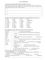 Bài tập HKI tiếng Anh lớp 12 (Trắc n ghiệm và Tự luận)