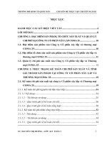 luận văn kế toán  Tổ chức công tác tập hợp chi phí sản xuất và tính giá thành sản phẩm xây lắp tại Công ty Cổ phần xây lắp và Thương mại COMA 25