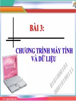 Bài 3: Chương trình máy tính và dữ liệu tiết 1