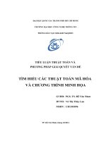 Tiểu luận môn Thuật Toán và Phương Pháp Giải Quyết Vấn Đề TÌM HIỂU CÁC THUẬT TOÁN MÃ HÓA