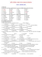 ĐỀ CƯƠNG ANH VĂN LỚP 12 BAN CƠ BẢN