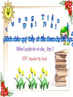 Nhân hoá.Ôn tập cách đặt và trả lời câu hỏi Vì sao ?