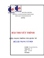 Tiểu luận môn MẠNG THÔNG TIN QUỐC TẾ MẠNG XÃ HỘI