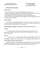 Đề và đáp án thi thử ĐH của Bắc Ninh rất hay