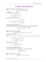 PHƯƠNG PHÁP HÀM SỐ CÙA TRẦN PHƯƠNG