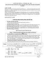 MỘT SỐ PHƯƠNG PHÁP THƯỜNG DÙNG ĐỂ TÍNH THỂ TÍCH KHỐI ĐA DIỆN