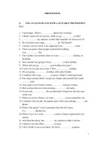 Bài tập Giới Từ