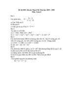 Đề thi HSG Huyện  Thạch hà.Toán 8 năm 2003-2004