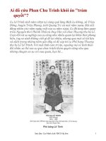 Ai đã cứu Phan Chu Trinh khỏi án trảm